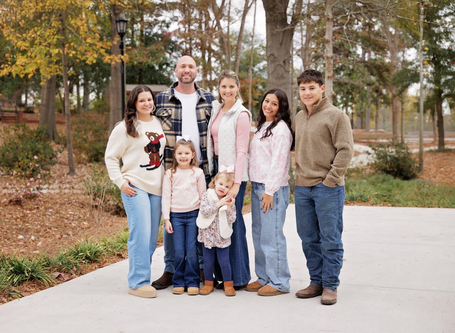 Lisa Lovro with her family outdoors in the Midlands