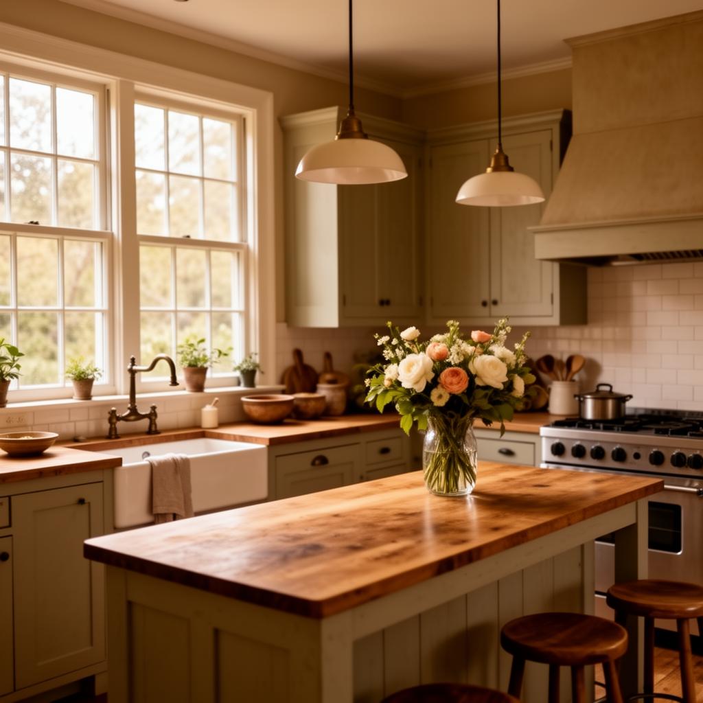 Sunlit kitchen in a Lexington, South Carolina home